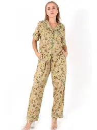 DOREMI Floral Kısa Kollu Kadın Pijama Takım DoReMi 002-000092