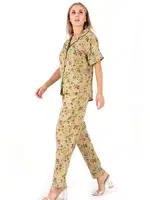 Floral Kısa Kollu Kadın Pijama Takım DoReMi 002-000092 görsel 5