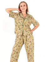 Floral Kısa Kollu Kadın Pijama Takım DoReMi 002-000092 detay görünüm