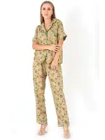 Floral Kısa Kollu Kadın Pijama Takım DoReMi 002-000092 görsel 4