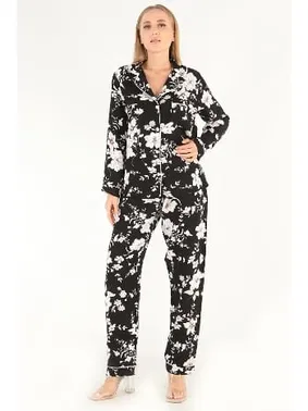 DOREMI Floral Pattern Uzun Kollu Kadın Pijama Takım DoReMi 002-000080