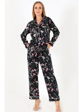 DOREMI Flower Garden Uzun Kollu Kadın Pijama Takım DoReMi 002-000090