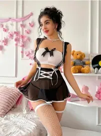 Lily Bianca Fransız Dantel Premium Hizmetçi Kostüm Lily Bianca LB-207