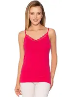 Fuşya Likralı İnce Askılı Empirme Desenli Kadın Atlet Gümüş 3096 - 6 Adet Fuşya