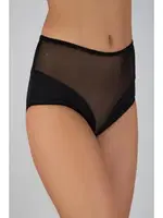 Yüksek Bel Transparan Parçalı Kadın Külot G-box 923 Siyah farklı açı