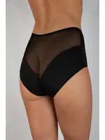 Yüksek Bel Transparan Parçalı Kadın Külot G-box 923 Siyah görsel 4