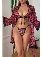 Gecelik Sabahlık Sütyen Külot 3 lü Takım Merry See AN1019