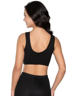 Gümüş Geniş Askılı Siyah Pamuklu Desteksiz Kadın Sütyen Gümüş 3049 - 6 Adet - Alternatif Görünüm