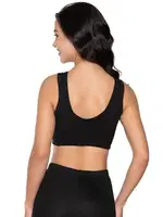 Geniş Askılı Siyah Pamuklu Desteksiz Kadın Sütyen Gümüş 3049 - 6 Adet Siyah detay görünüm