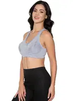 Desteksiz Geniş Askılı Pamuklu Gri Kadın Sütyen Gümüş 3049 - 6 Adet Gri