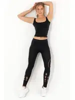 Gigotto File Detaylı Seamless Tayt Miorre 001-001239 Siyah