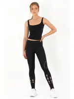 Gigotto File Detaylı Seamless Tayt Miorre 001-001239 Siyah görsel 4