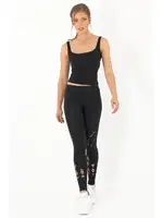 Gigotto File Detaylı Seamless Tayt Miorre 001-001239 Siyah görsel 5