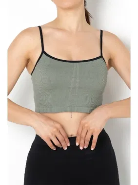 Gigotto Seamless Dantel Detaylı Ripli Büstiyer Gigotto 001-001209 - Alternatif Görünüm