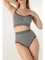 Gigotto Seamless Desenli Soft Büstiyer Doremi 001-001208 Gri