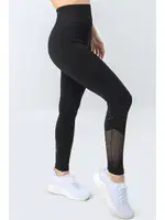 Fileli Seamless Yüksek Bel Tayt Gigotto 001-001230 Siyah görsel 4