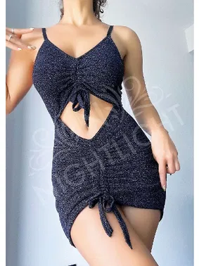 NightLight Göbek Dekolteli Fantezi Mini Kadın Elbise NightLight 1041