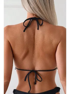 Angelsin Gögüs Aksesuar Detaylı Bikini Üstü (Çıkartılabilir Kaplı) Siyah Angelsin MS 40999 - Alternatif Görünüm