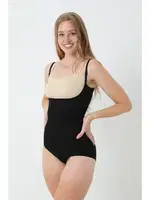 Göğüs Altı Askılı Çıtçıtlı Kadın Body Korse FormActive 1045  Siyah görsel 12