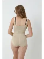 Göğüs Altı Askılı Çıtçıtlı Kadın Body Korse FormActive 1045  Ten detay görünüm