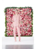 Gömlek Yaka Kareli önden Düğmeli Kısa Kollu Penye Kadın Pijama Takımı Estiva 25180 Pembe görsel 4