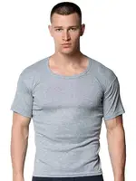 Gri Kısa Kollu Ribana Bisiklet Yaka Erkek Atlet 6lı Gümüş 3101 - 6 Adet Gri