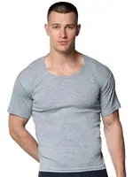 Gri Kısa Kollu Ribana Bisiklet Yaka Erkek Atlet 6lı Gümüş 3101 - 6 Adet Gri detay görünüm