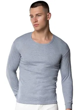 Gümüş Gri Uzun Kollu İnterlok Erkek Fanila Gümüş 4016 - Alternatif Görünüm