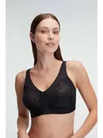 Günlük Desteksiz Balensiz Kaplı Yazlık Dantel Detaylı Toparlayıcı Sütyen Anıl 3803 Siyah farklı açı