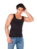 Günlük Rahat Fit Gösteren Erkek Korse Atlet FormActive 4600 Siyah