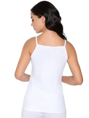 Gümüş Güpürlü İp Askılı Ribana Beyaz Kadın Atlet Gümüş 3010 - 6 Adet - Alternatif Görünüm