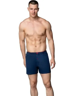 Gümüş Havlu Bel Pamuklu Lacivert Erkek Boxer Gümüş 4020