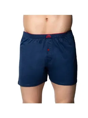 Gümüş Havlu Bel Pamuklu Lacivert Erkek Boxer Gümüş 4020 - Alternatif Görünüm