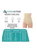 İki Beden İnceltici Agraflı Yüksek Bel Slip Korse FormActive 1032 Ten görsel 5