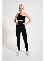 İki Beden İnceltici Sıkılaştırıcı Ultra Yüksek Bel Korse Tayt FormActive 1450 Siyah