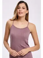 Jakarlı Dantelli Bayan İp Askılı Atlet İlke 2023