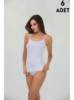 İlke İp Askılı Derby Viskon Kadın Atlet 6'lı İlke 221