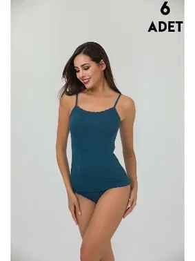 İlke İp Askılı Derby Viskon Kadın Atlet 6'lı İlke 221 - Alternatif Görünüm