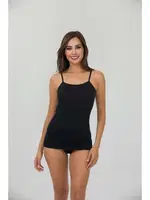 İnce Askılı Flamlı Kadın Atlet İlke 2227 Siyah görsel 4