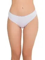 Likralı Dantelli Kadın Bikini Külot 12li İlke 428 Beyaz görsel 4