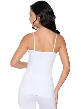 Gümüş İnce Dantelli Beyaz Likralı Kadın Atlet Gümüş 3105 - 6 Adet - Alternatif Görünüm