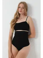 İnceltici Etkili Yüksek Bel String Kadın Korse FormActive 1025  Siyah detay görünüm