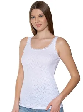 Gümüş Jakarlı Geniş Askılı Kadın Atlet Gümüş 3081 - 6 Adet