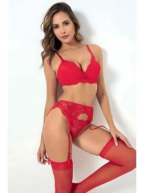 Godewo Destekli Dantelli Kadın Jartiyer Takım Godewo 2130 - Alternatif Görünüm