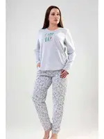 Uzun Kollu Gri Pijama Takımı Vienetta K204068