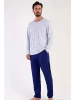 Cepli Uzun Kollu Erkek Pijama Takımı Vienetta 305083  Mavi farklı açı