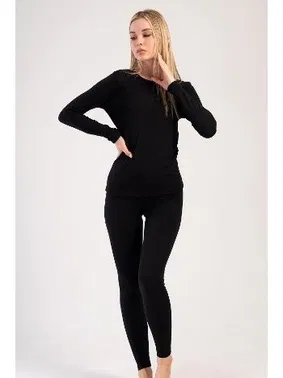 Vienetta Yuvarlak Yaka Uzun Kollu Kadın Thermal Vienetta  Vienetta 409003 - Alternatif Görünüm