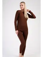 Yuvarlak Yaka Uzun Kollu Kadın Thermal Vienetta  Vienetta 409003 Kahverengi görsel 4