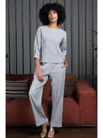 Yarım Kol Cepli Bilek Boy Kadın Pijama Takım Vienetta 409247 Siyah