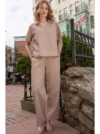 Vienetta Gömlek Yaka Cepli Kısa Kollu Kadin Pijama Takım Vienetta K412004